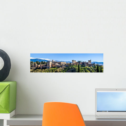 Alhambra Granada Spain Wall Decal Panoramic Wall Decal