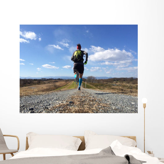 Male Runner Long Country Wall Decal