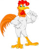 Cute Rooster Cartoon Wall Decal