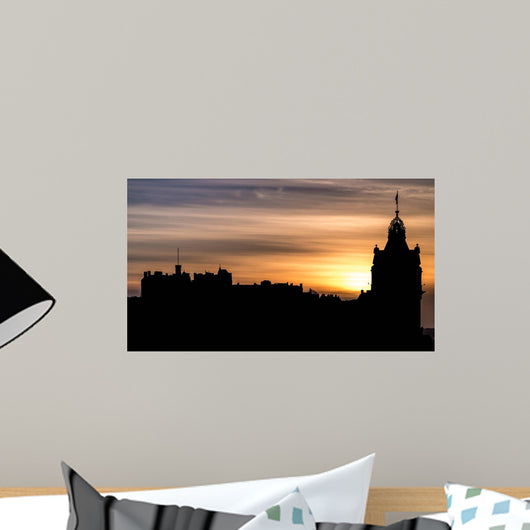 Edinburgh Silhouette Sunset Wall Decal
