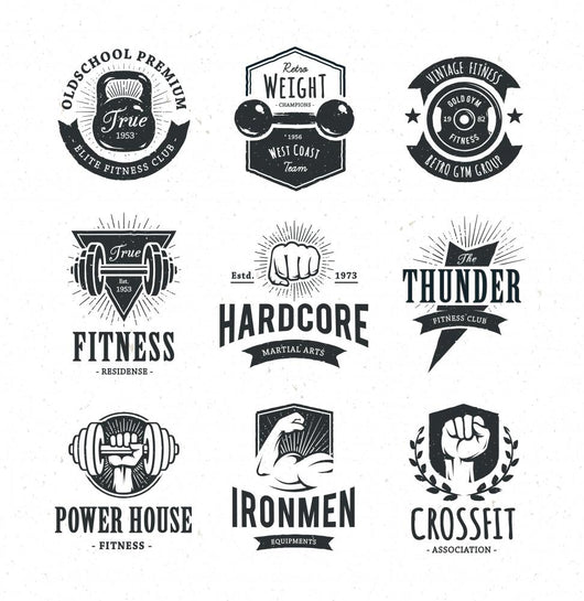 Retro Fitness Wall Stickers Wall Decal