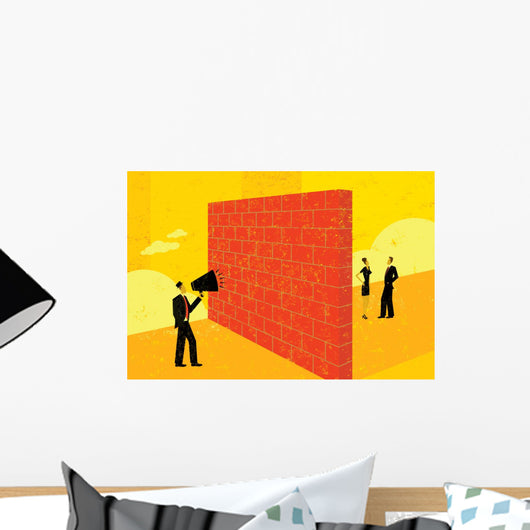 Shouting Brick Wall - Wall Decal