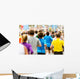 Zieleinlauf Beim Marathon Wall Decal