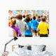 Zieleinlauf Beim Marathon Wall Decal