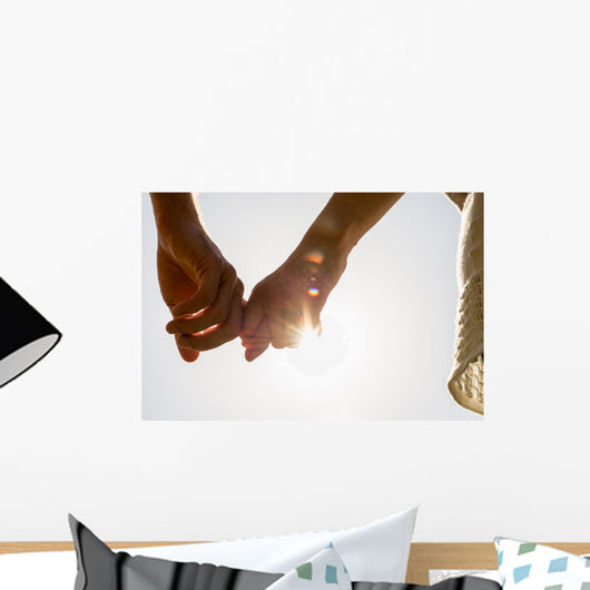 Couple Hands Holding Together Wall Decal