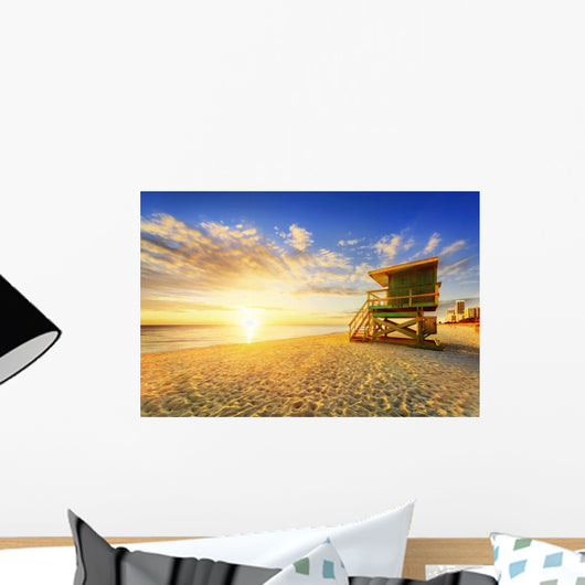 Miami South Beach Sunrise Wall Decal