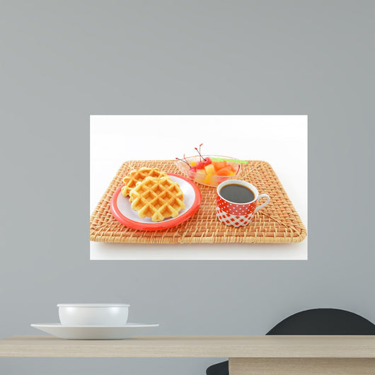 温かい珈琲とワッフル Wall Mural