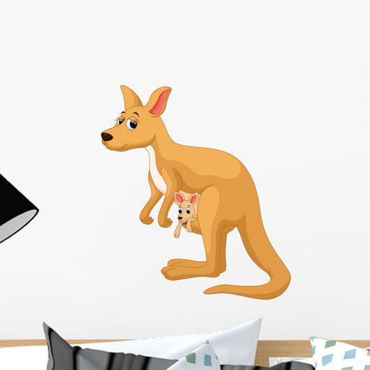 Mother Kangaroo with Her Wall Decal