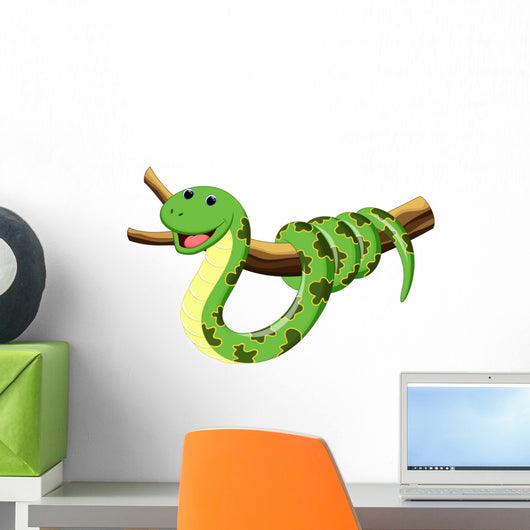 Illustration Cartoon Snake Wall Decal Design 1