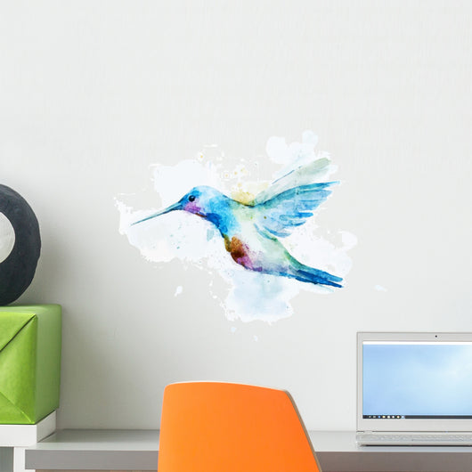 Watercolor Colibri Bird Wall Decal Design 2