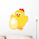 Emblem with Cute Chicken Wall Decal