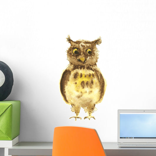 Watercolor Owl Vector Wall Decal