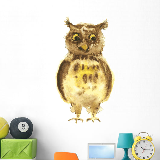 Watercolor Owl Vector Wall Decal