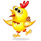 Gallo Adolescente Tris Wall Decal