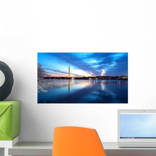 Washington Monument Night with Wall Decal