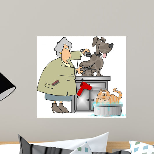 Pet Groomer Wall Decal