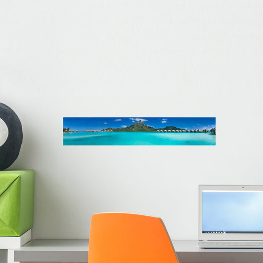 Bora Bora Lagoon Wall Decal Panoramic Wall Decal