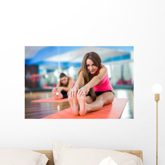 Class and Instructor Doing Wall Decal