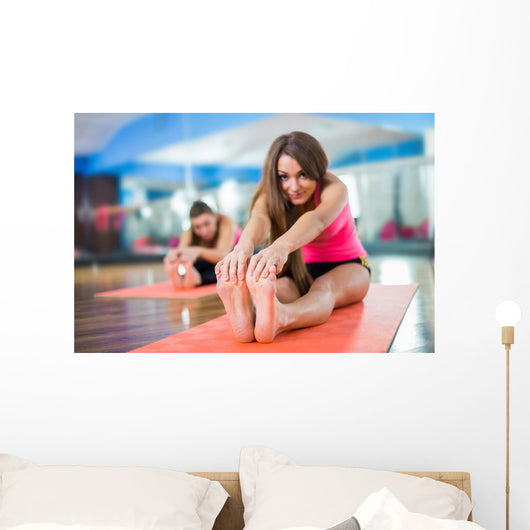 Class and Instructor Doing Wall Decal