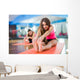 Class and Instructor Doing Wall Decal
