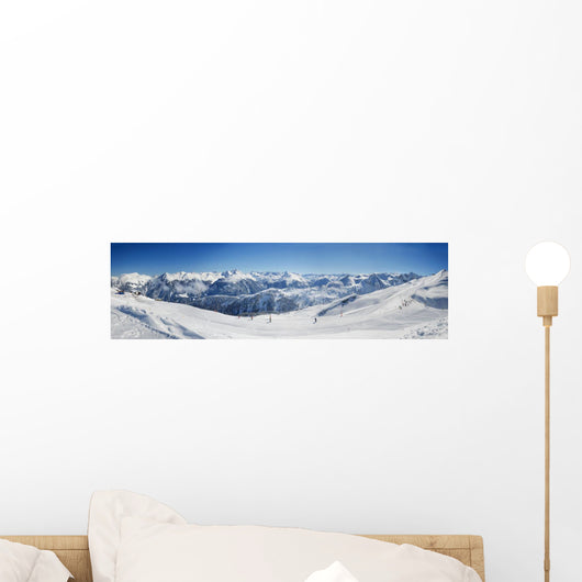 180 Panorama Silvretta Skigebiet Wall Decal