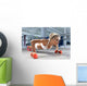 Woman Push-ups Floor Wall Decal