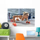 Woman Push-ups Floor Wall Decal