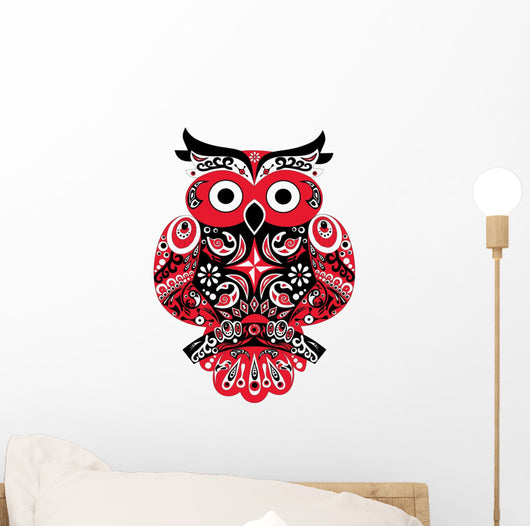 Russian Polka Owl Wall Decal