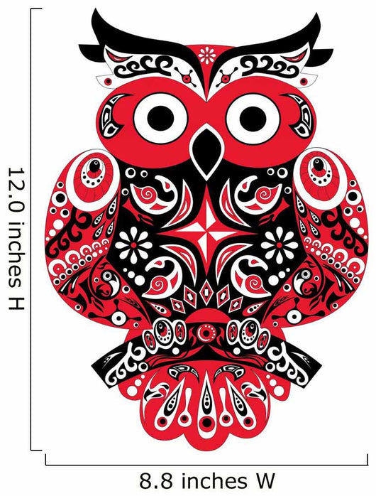 Russian Polka Owl Wall Decal