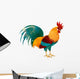 Painted Rooster White with Wall Decal