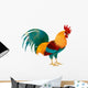 Painted Rooster White with Wall Decal