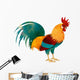 Painted Rooster White with Wall Decal