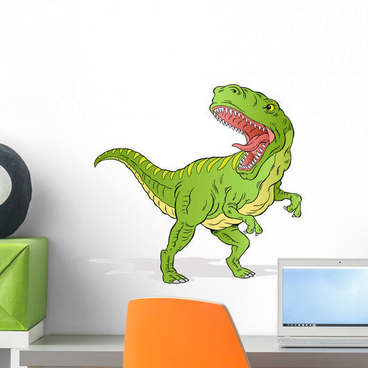 Angry T-rex Dinosaur Wall Decal