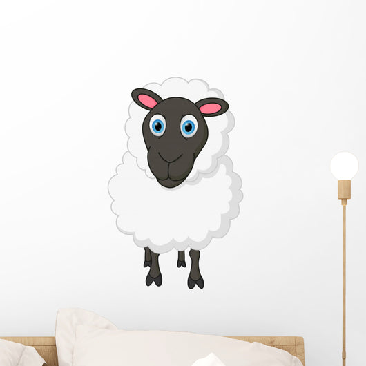 Sheep Cartoon Wall Decal
