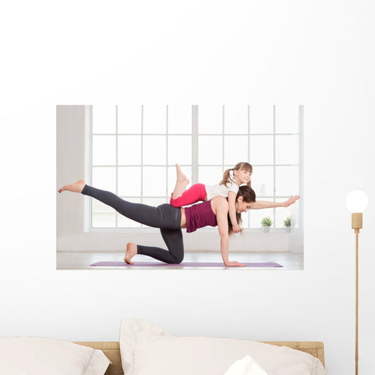 Young Mother and Daughter Wall Decal Design 2