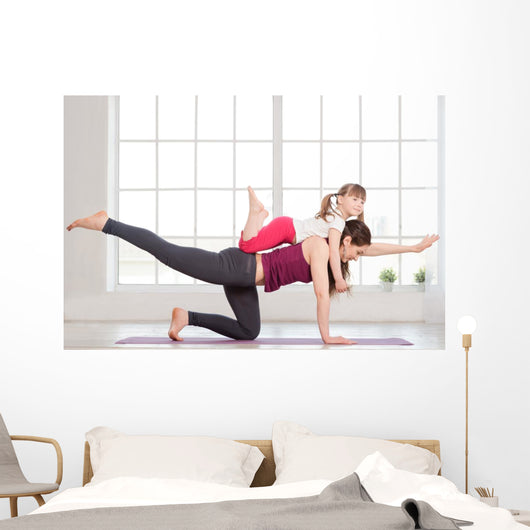 Young Mother and Daughter Wall Decal Design 2