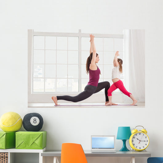 Young Mother and Daughter Wall Decal Design 1