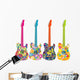 Flower Power Guitars Wall Stickers Wall Decal