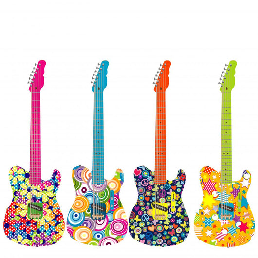 Flower Power Guitars Wall Stickers Wall Decal