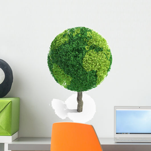 World Globe Tree Wall Decal