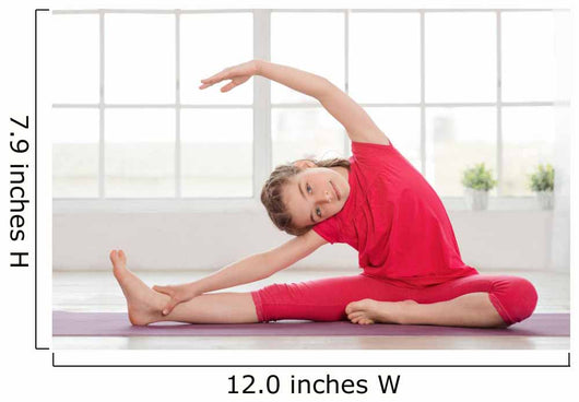 Little Girl Making Gymnastics Wall Decal