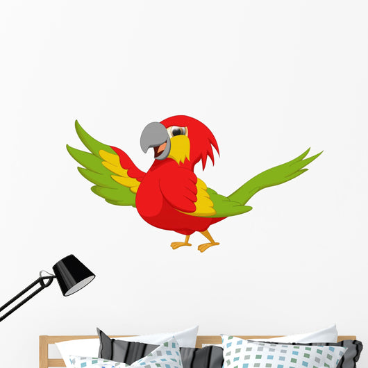 Cute Macaw Bird Wall Decal