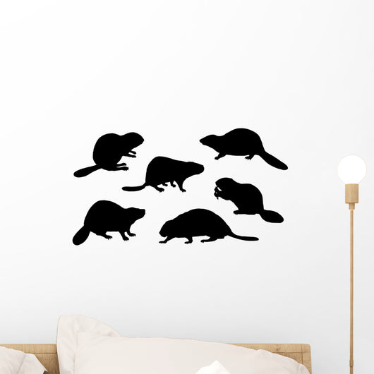 Beaver Silhouettes Wall Stickers Wall Decal
