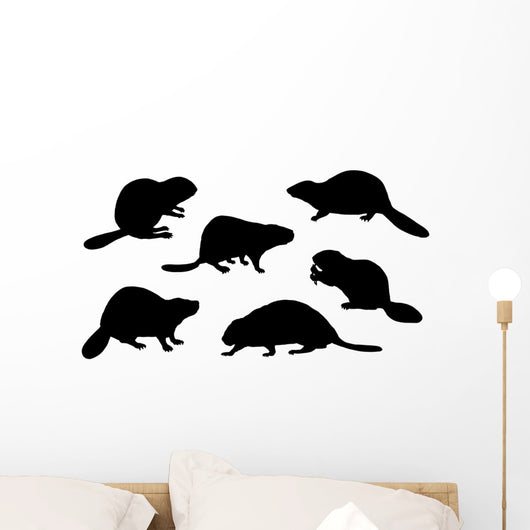Beaver Silhouettes Wall Stickers Wall Decal