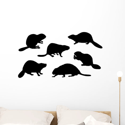 Beaver Silhouettes Wall Stickers Wall Decal