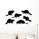 Beaver Silhouettes Wall Stickers Wall Decal