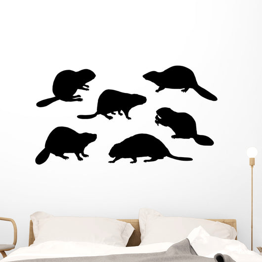 Beaver Silhouettes Wall Stickers Wall Decal