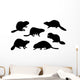 Beaver Silhouettes Wall Stickers Wall Decal