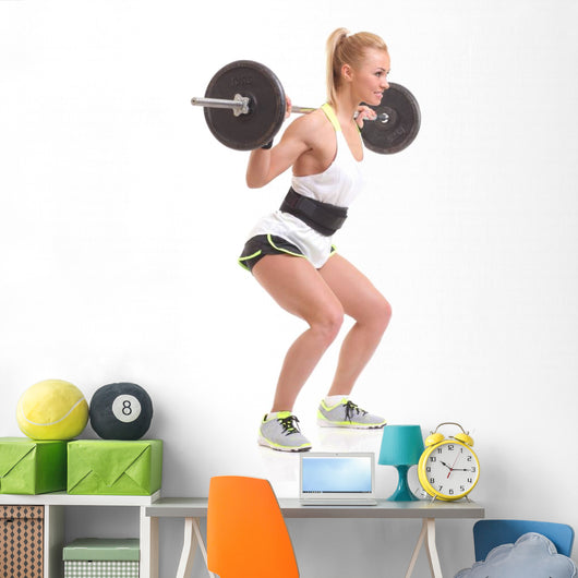 Fitness Girl Liftings Weights Wall Decal
