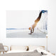 Young athlete is doing vertical push ups Wall Mural
